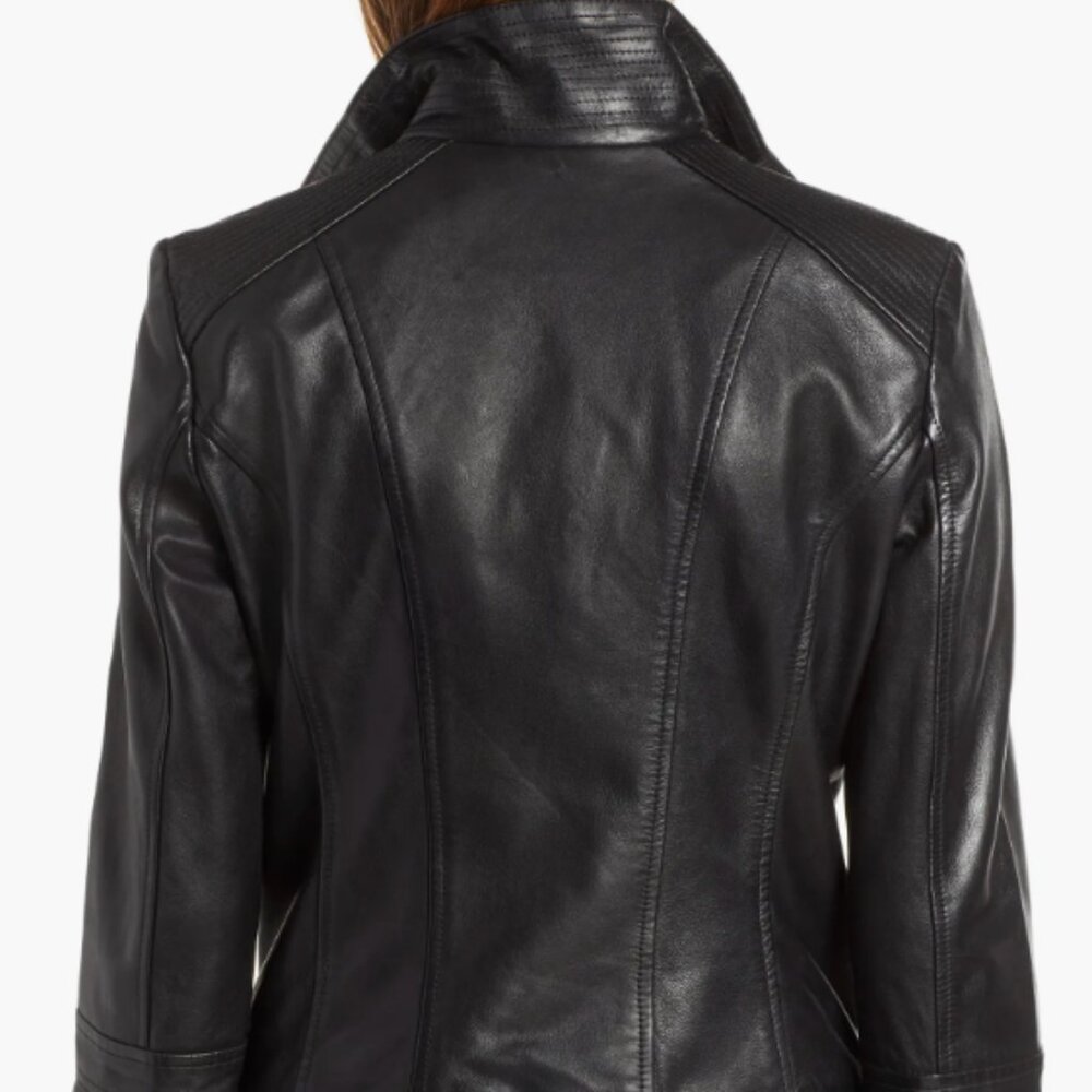 NWOT Bernardo - Leather Motorcycle Jacket - Picture 4 of 12